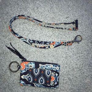 Vera Bradley ID Holder with Keychain
